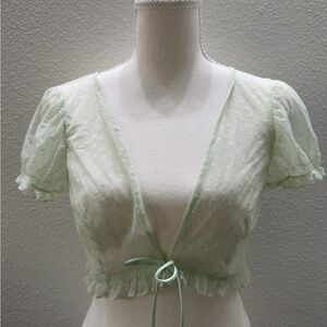 Victoria's Secret Light Green Sheer Fabric
